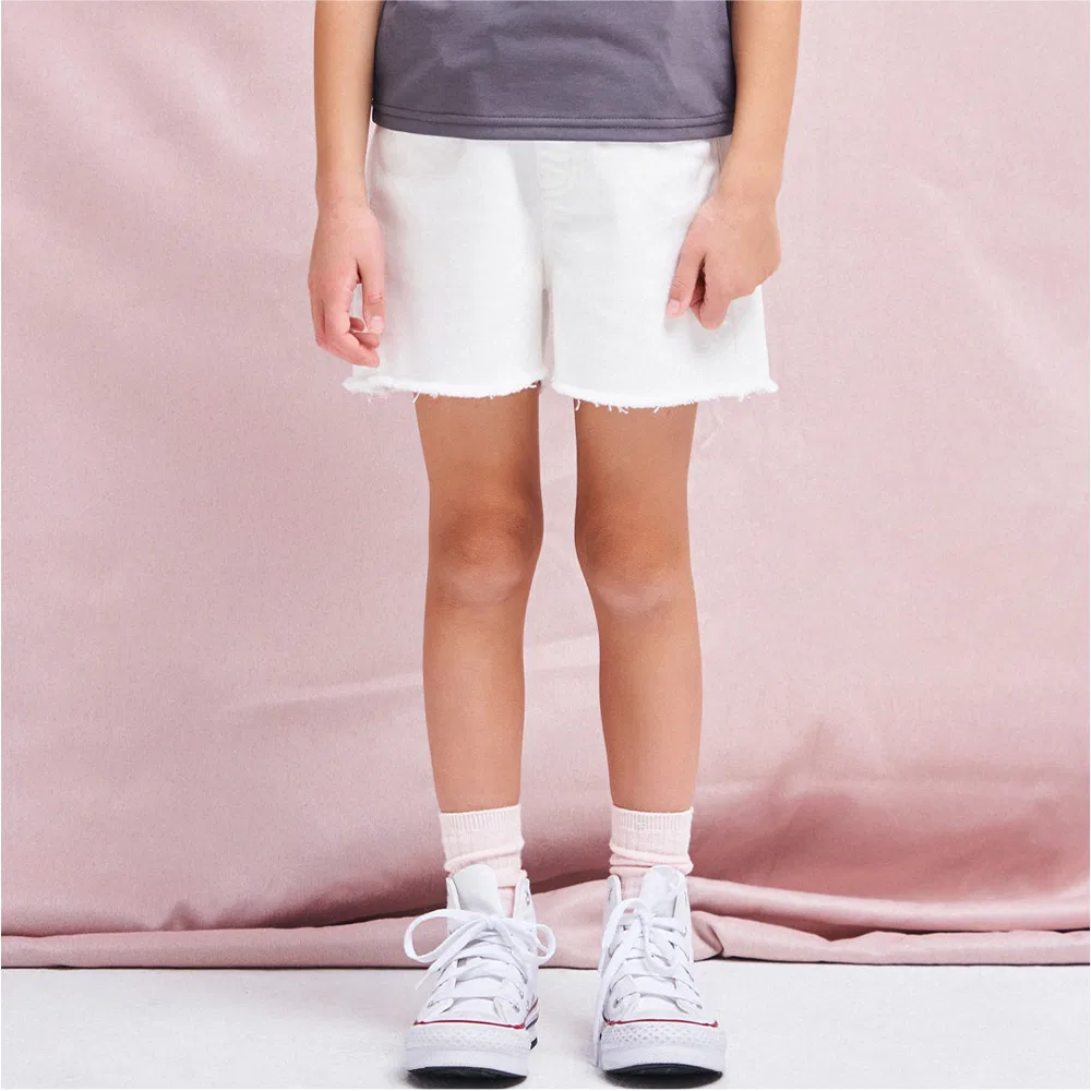 Детские джинсовые шорты Cooper Logo белые от Covernat Kids