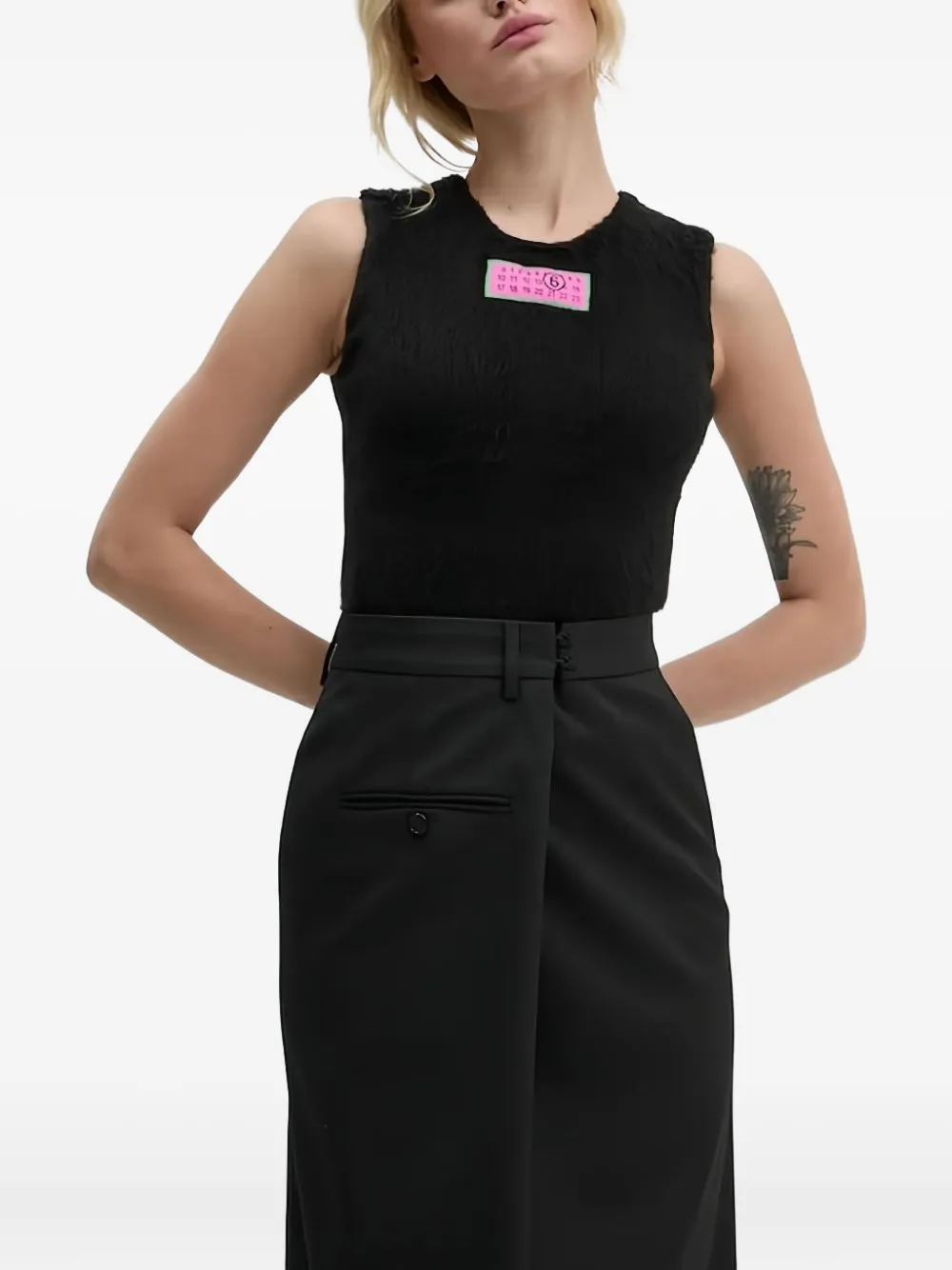 

Боди с цифрами MM6 Maison Margiela, черный