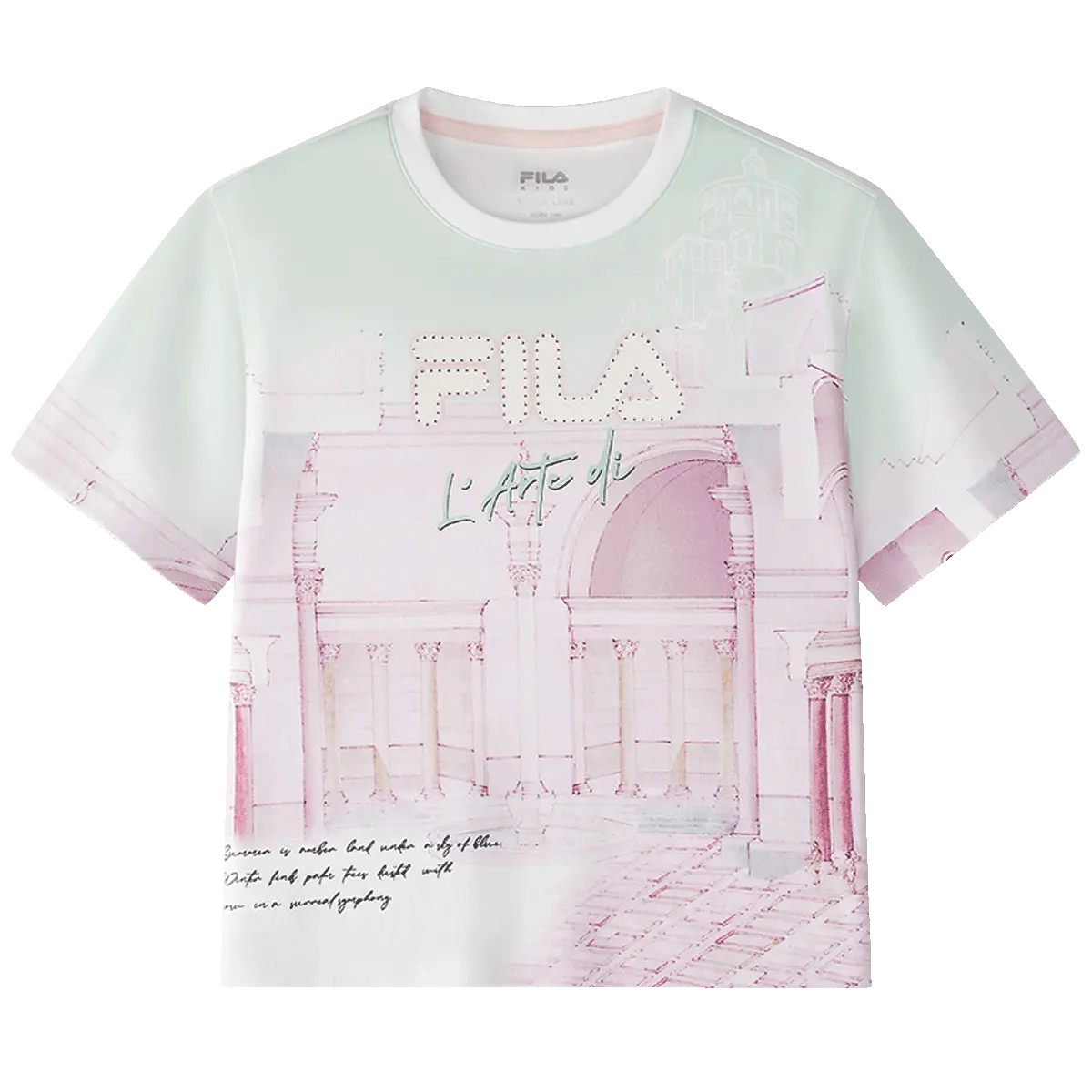 

Футболка с принтом для подростков FILA KIDS, All Over Print