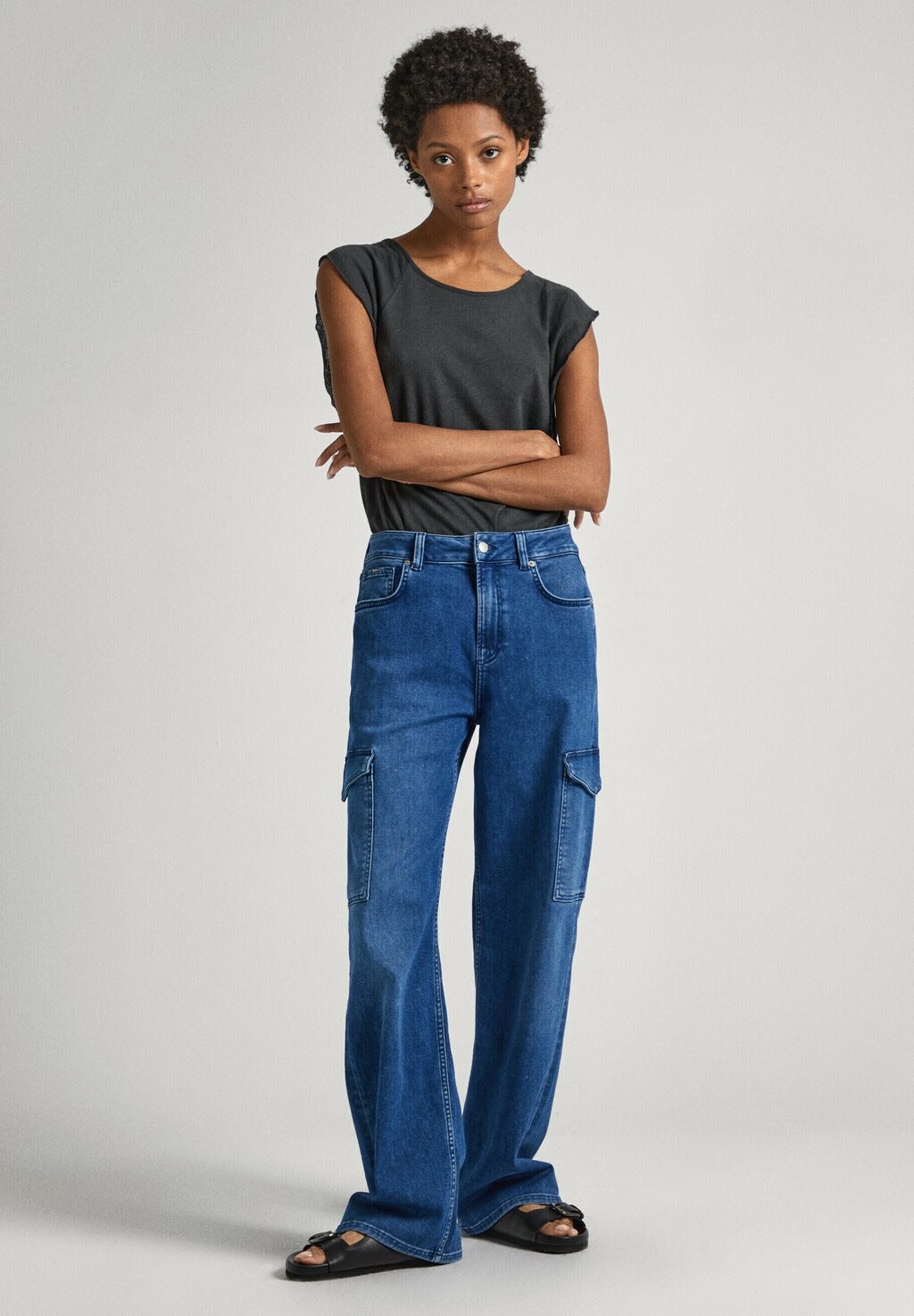 

Футболка базовая KAI Pepe Jeans, цвет infinity grey