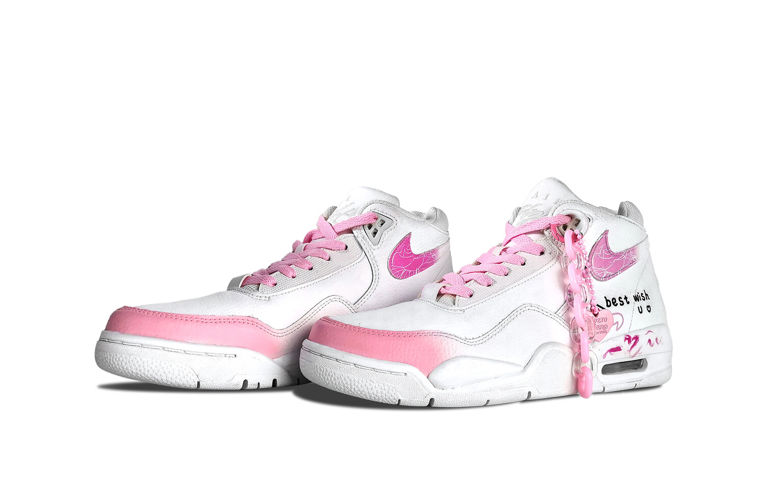 

Кроссовки Nike Flight Legacy Vintage Basketball Shoes Unisex High-top Pink, розовый