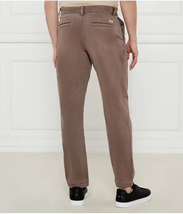 Брюки-Чинос со складками Relaxed fit Boss Orange, коричневый — фото 4