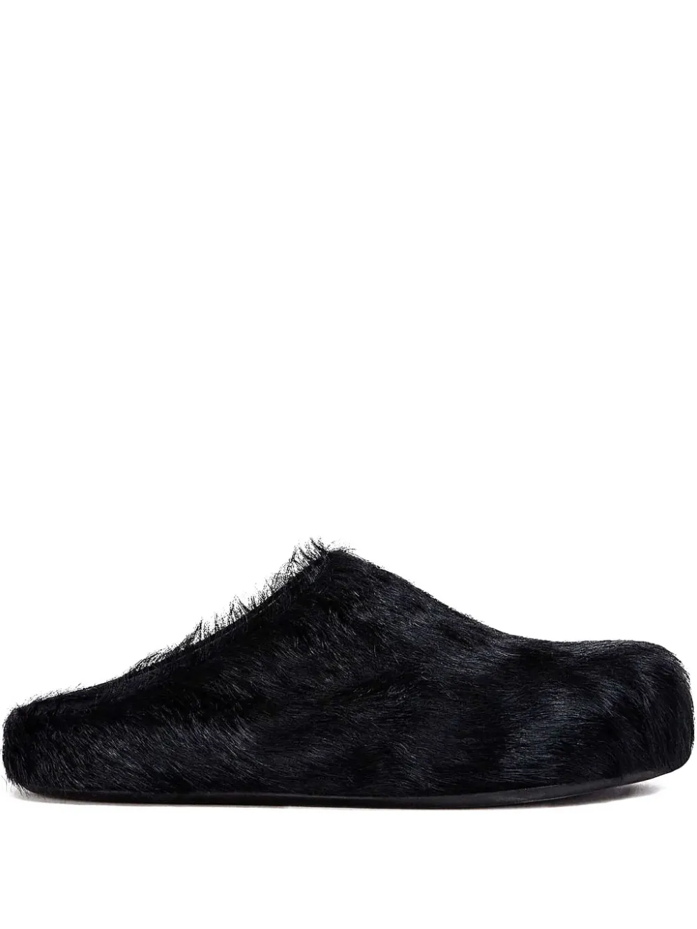 

Босоножки без каблука из телячьего меха Marni, черный