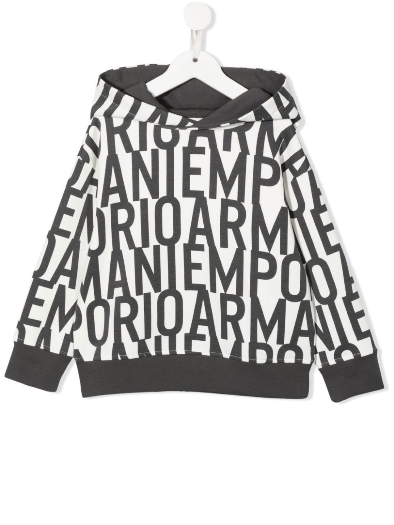 

Худи с логотипом Emporio Armani Kids, белый