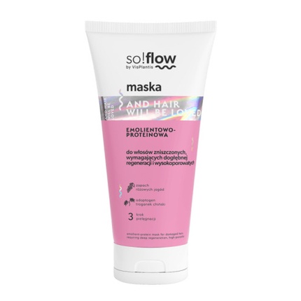 

So!Flow by Vis Plantis Смягчающая протеиновая маска для поврежденных волос, требующих глубокого восстановления So! Flow