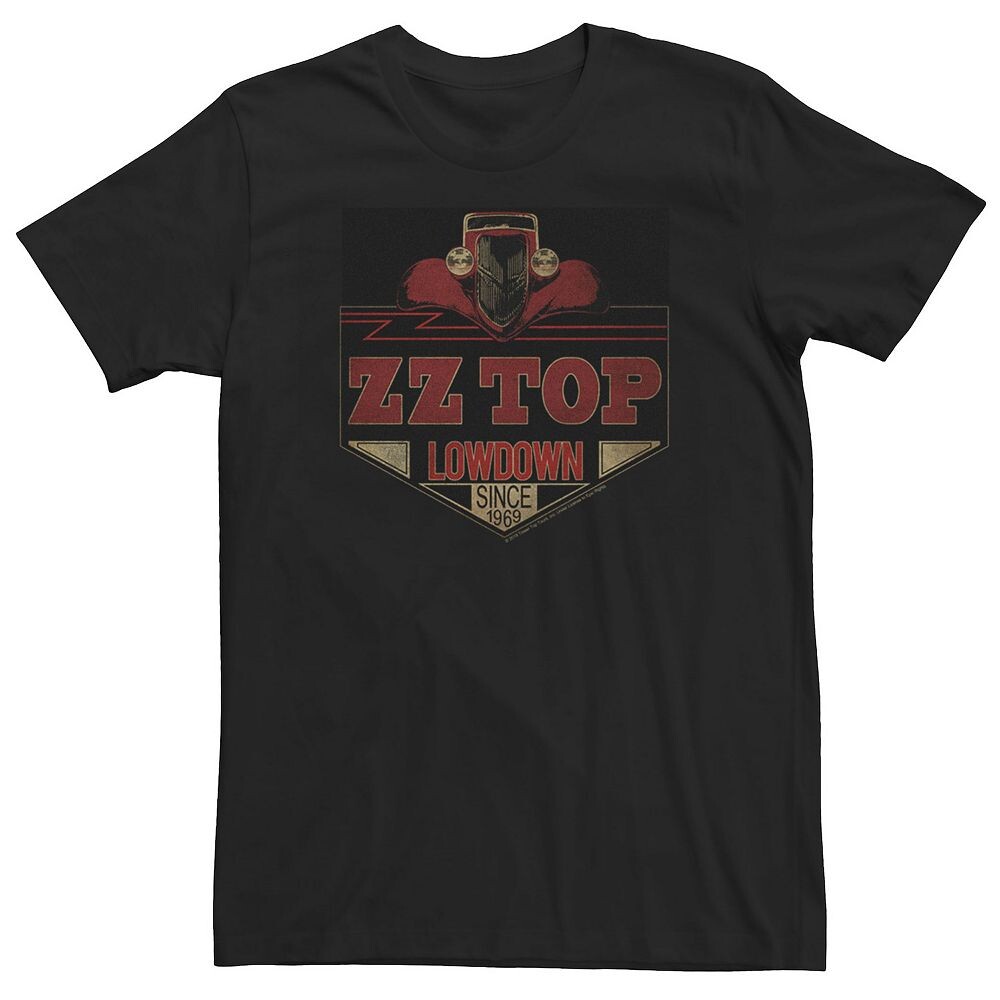 

Мужская футболка с графическим логотипом ZZ Top Lowdown Hot Rod Licensed Character, черный