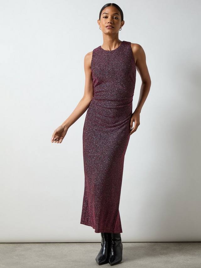 

Миниатюрное платье миди gabriela sparkle Ro&Zo, цвет Dusk Pink