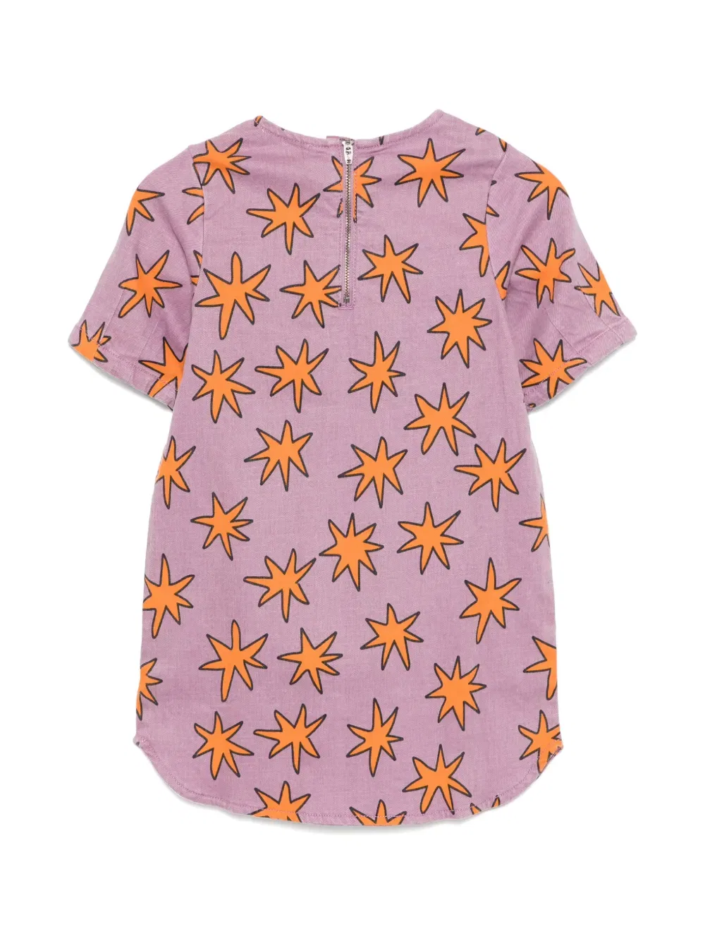 Платье с бахромой из ярких звезд Stella Mccartney Kids, фиолетовый — фото 2