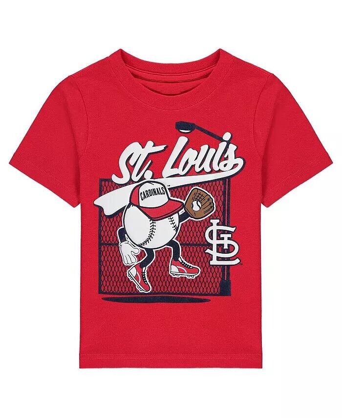 

Красная футболка St. Louis Cardinals On the Fence для мальчиков и девочек для малышей Outerstuff, красный