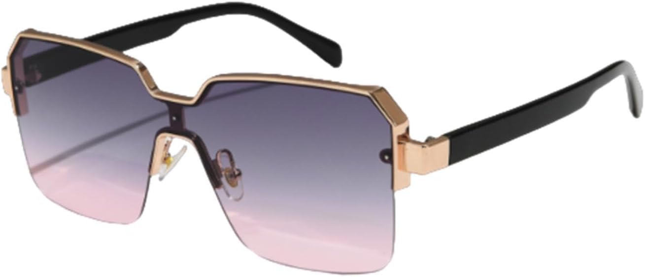 

Мужские и женские солнцезащитные очки класса люкс, модные винтажные солнцезащитные очки в оправе из сплава, солнцезащитные очки с защитой от УФ-излучения UV400 TKKTLLT, Grey Pink