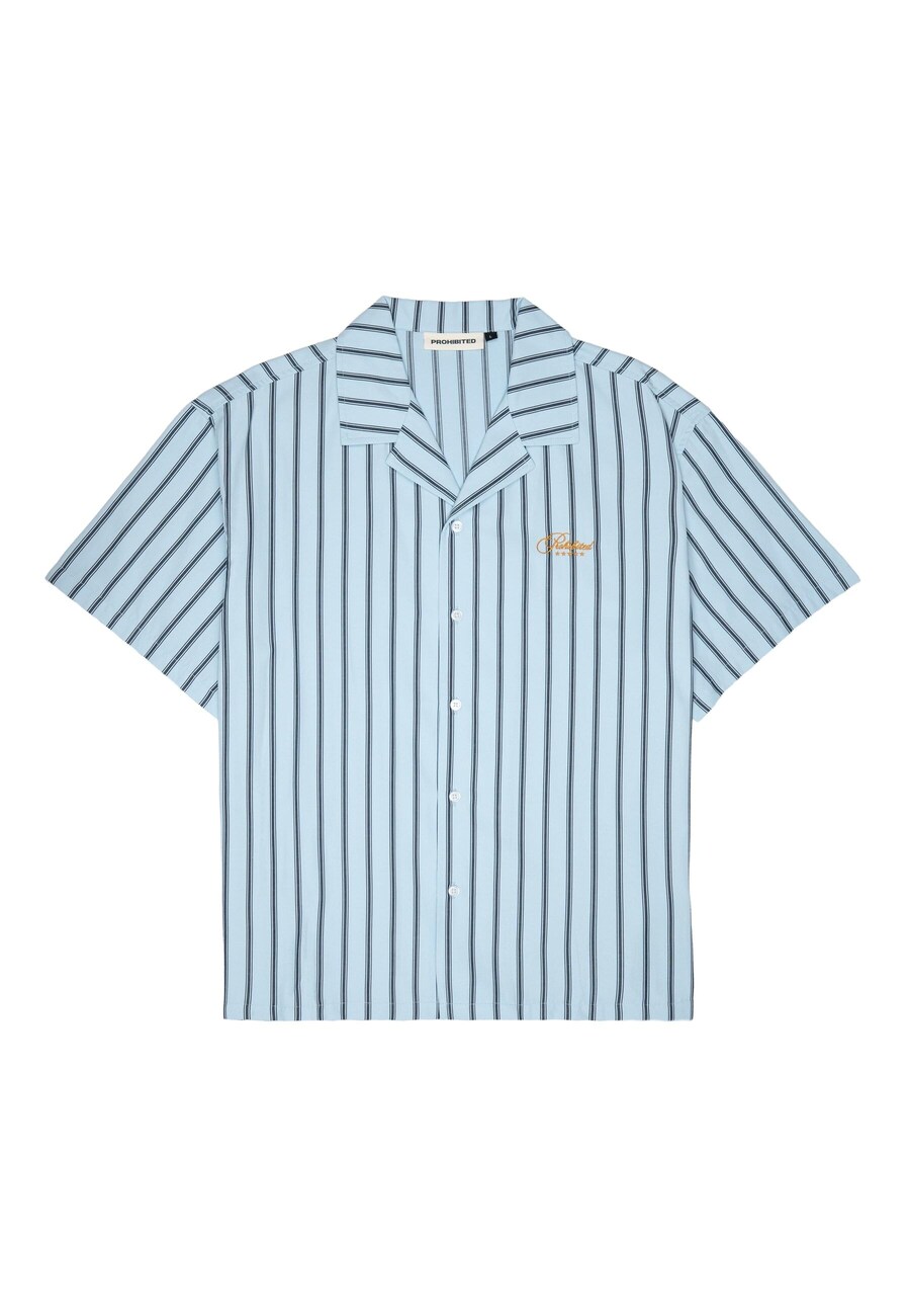 

Рубашка на пуговицах Comfort fit Prohibited Bahama, темно-синий/светло-синий