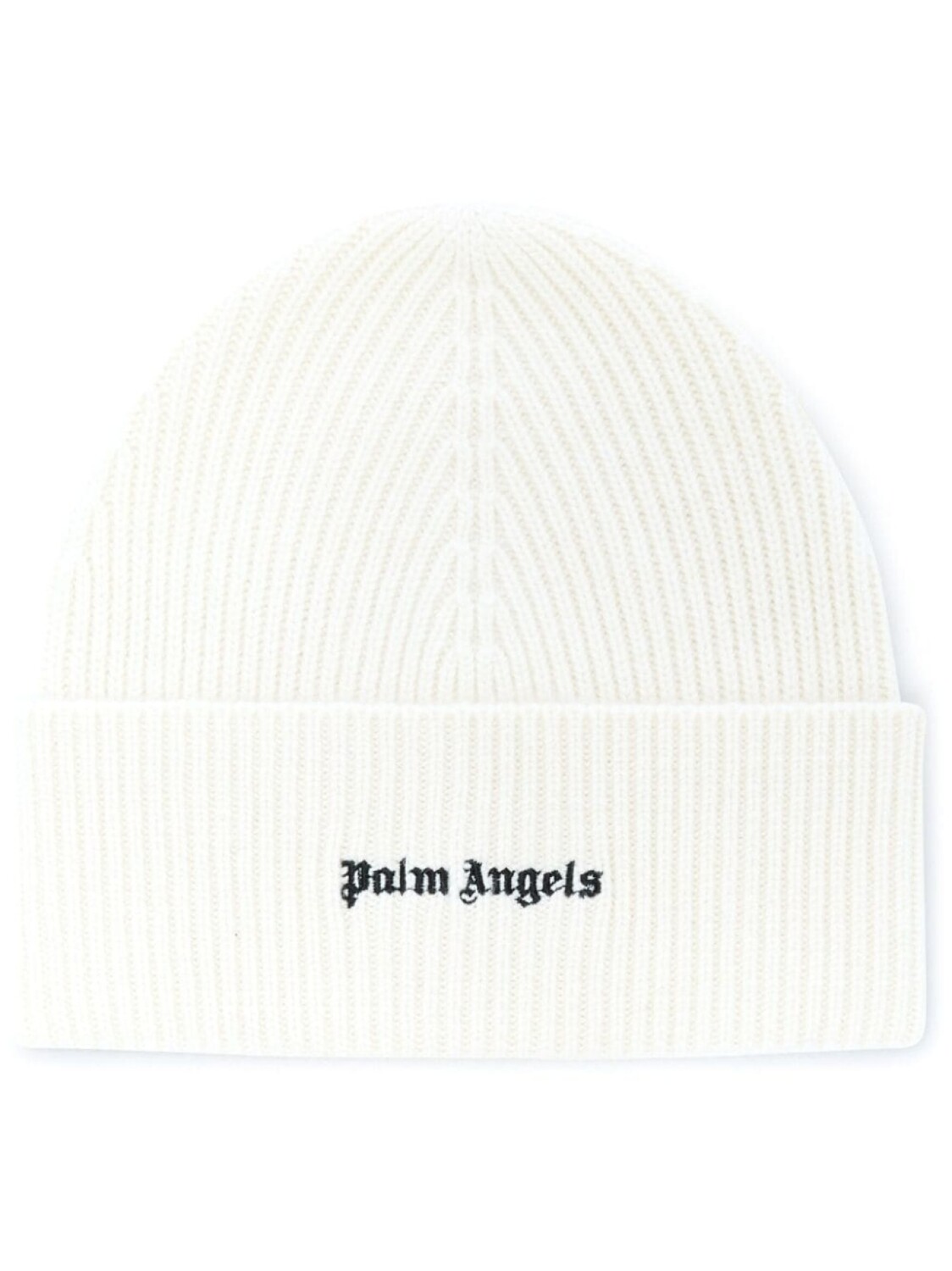 

Palm Angels шапка бини в рубчик с вышитым логотипом, белый