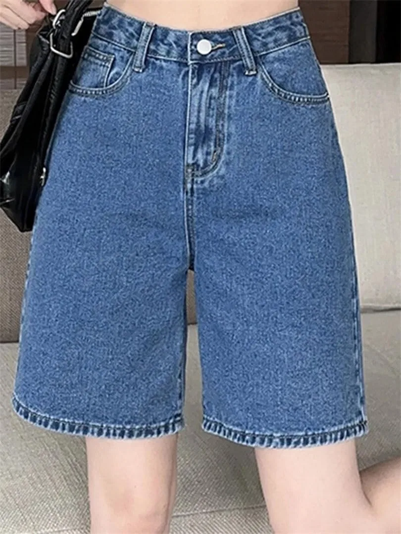 Джинсы капри Japanese Style Preppy Denim, Black — фото 2