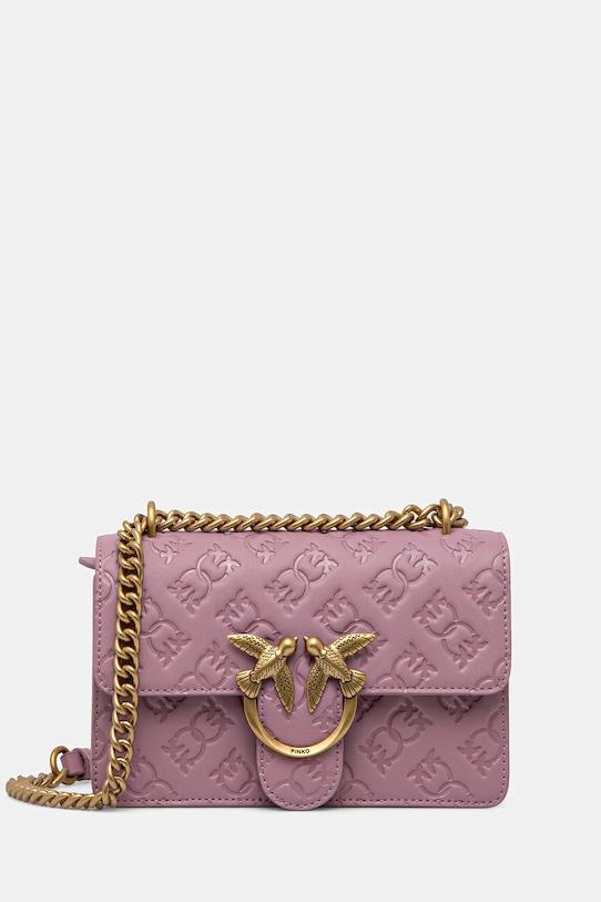 

Кожаная сумка Pinko, розовый