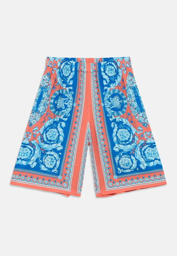 Шорты унисекс giavanese с принтом в стиле барокко Versace, Blue/Apricot Milk