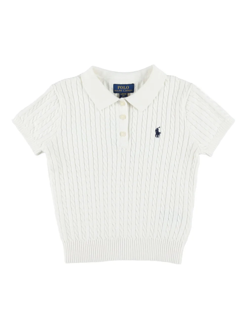 

Поло в стиле "косичка" Polo Ralph Lauren Kids, белый