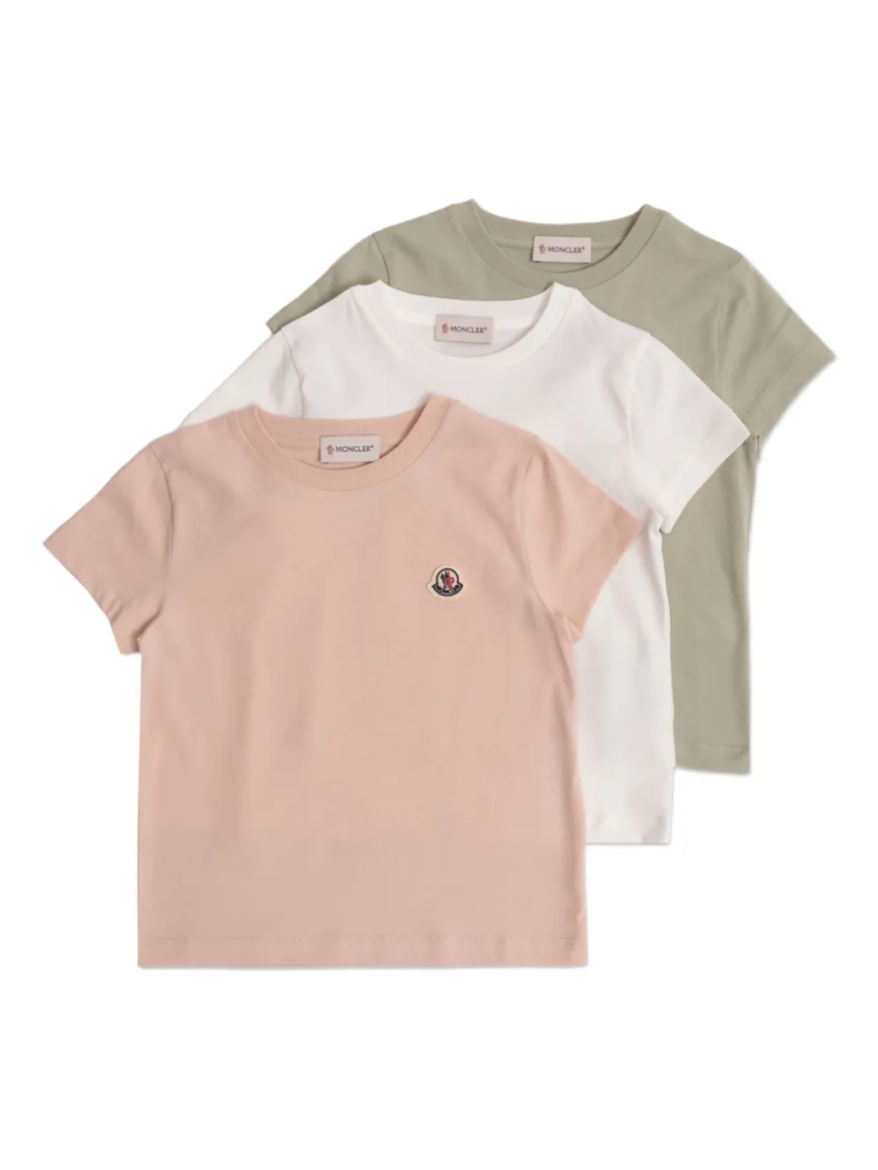 

Футболка из хлопка с нашивкой-логотипом Moncler Enfant (упаковка из трех штук), белый