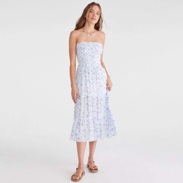 

Юниорское платье миди с заниженной талией Aeropostale, цвет vista blue