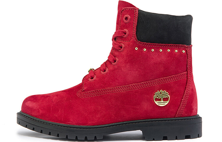 

Ботинки женские высокие, темно-красные Timberland