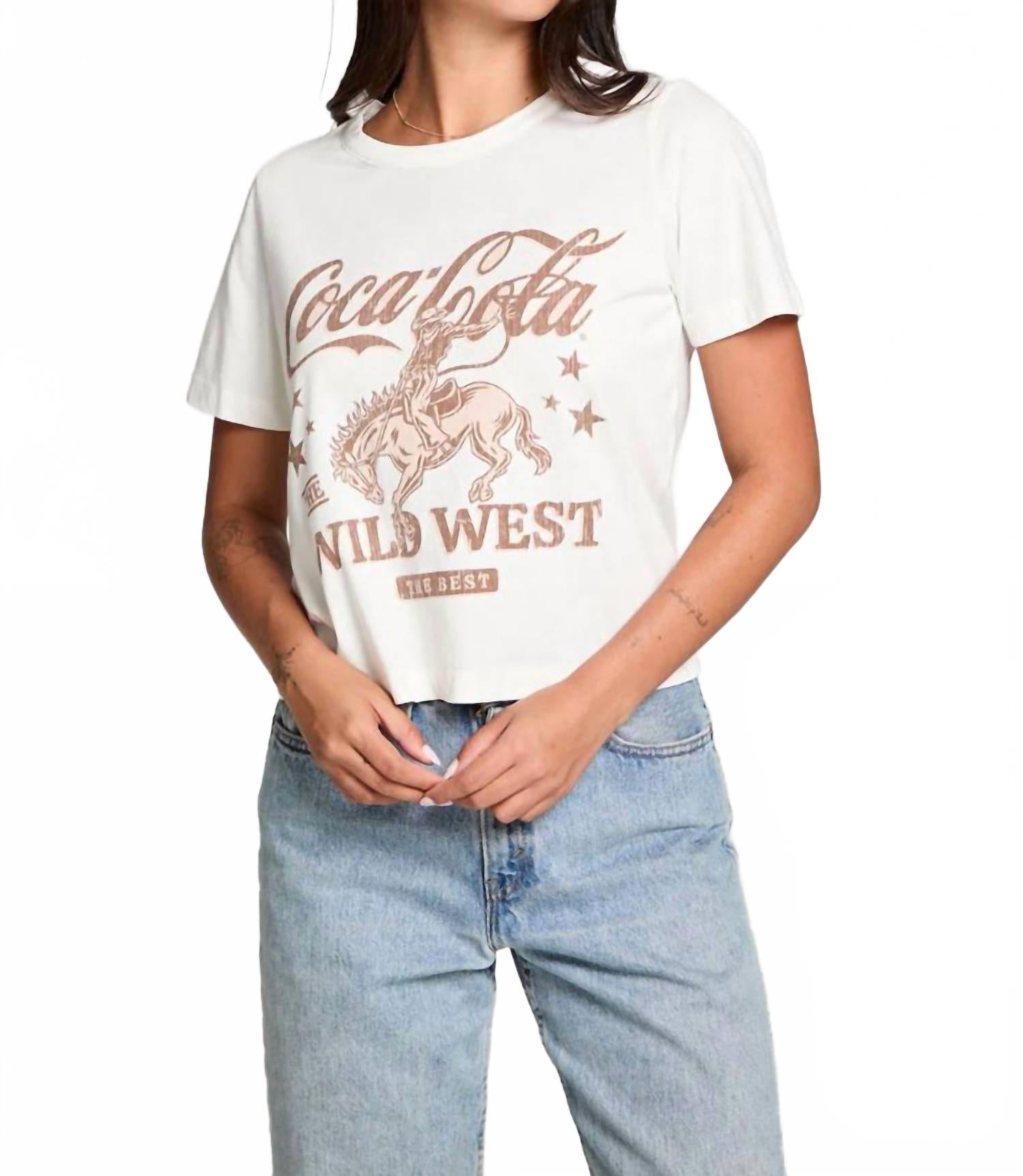 

Женский топ Coca Cola Wild West в белом цвете Chaser