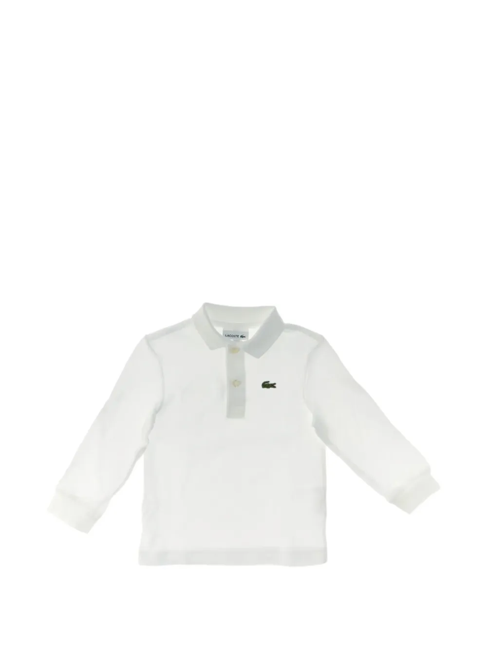 

Поло с длинными рукавами на пуговицах Lacoste Kids, белый