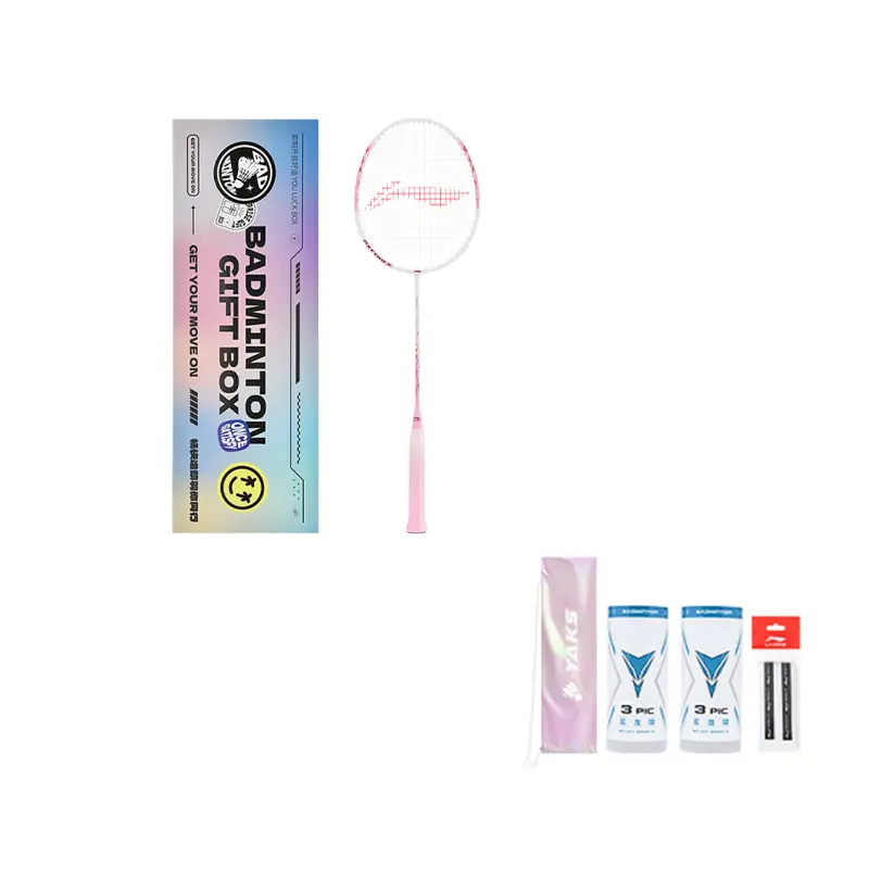 

LINING Thunder 9 Carbon Aluminum бадминтонная ракетка атакующего типа с утяжеленной головкой, жесткий стержень, начальный уровень, ароматизированная Pink