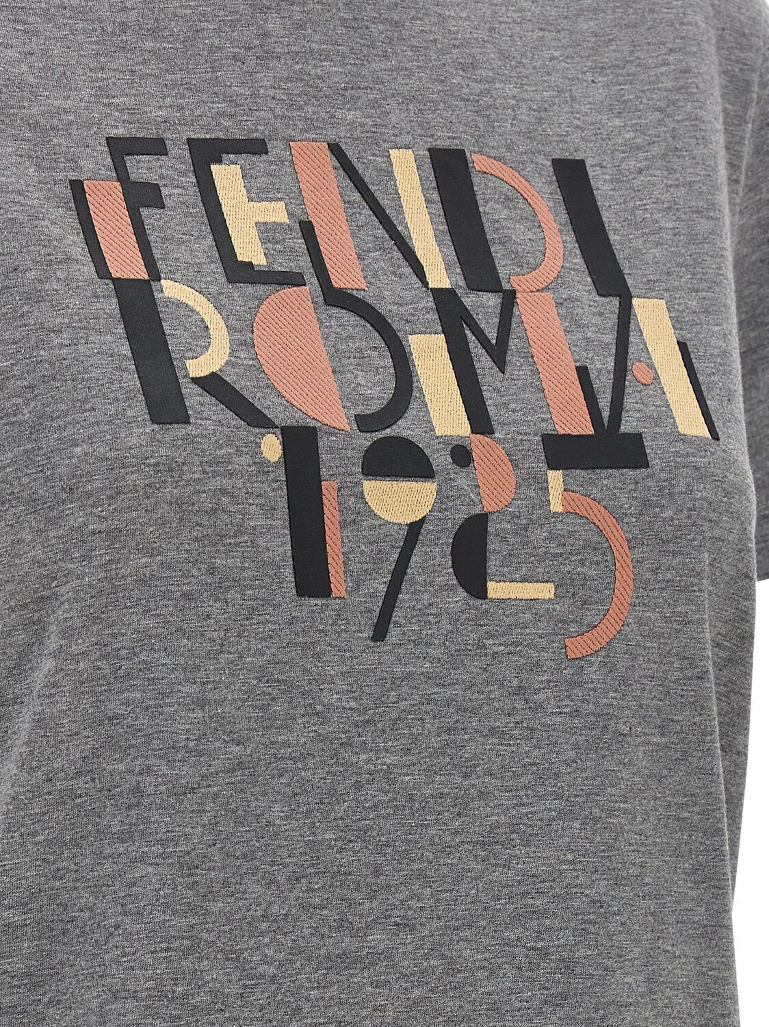 Футболка 'Fendi Roma 1925' FENDI, серый — фото 4