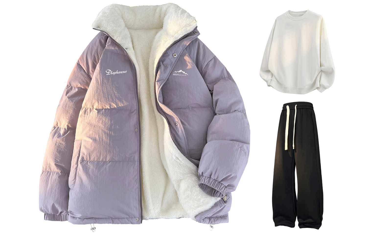 

Повседневная спортивная одежда Unisex WARRIOR, taro фиолетовый+белый+черный (3 pack diy badge)