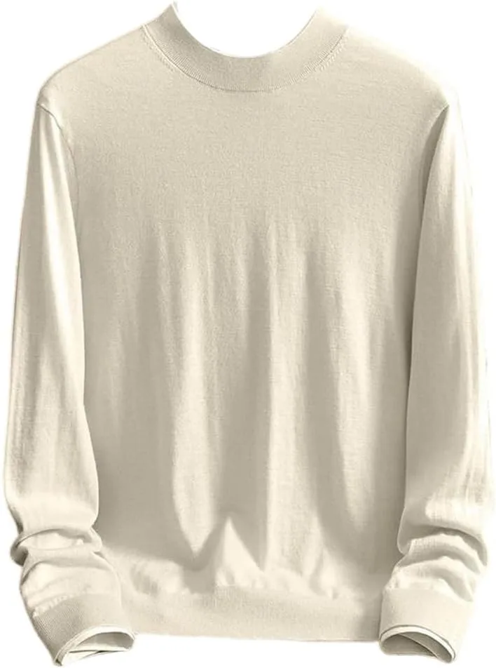 

Мужской свитер Slim Fit с полувысоким воротником, легкий, с длинными рукавами