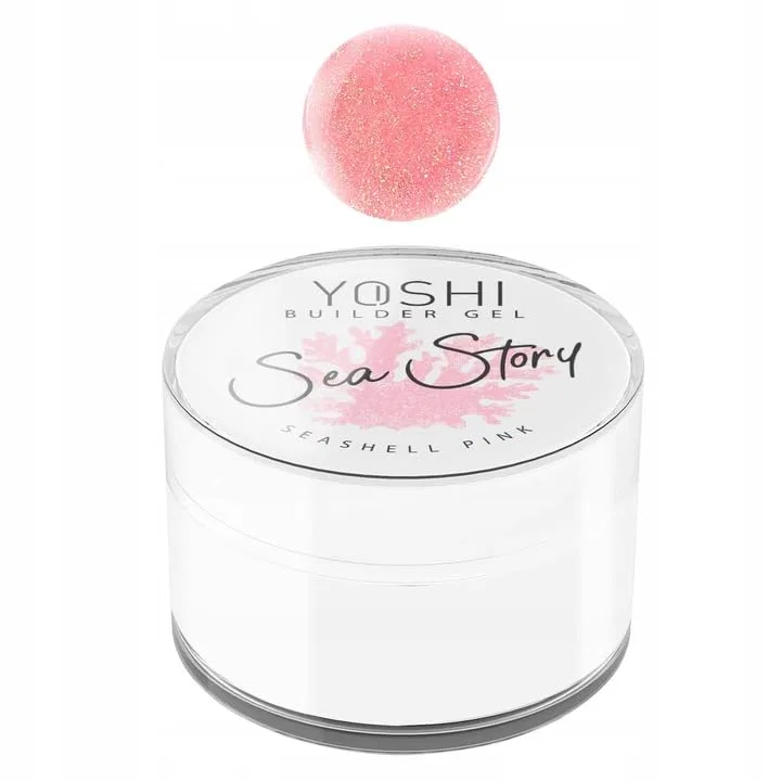 UV/LED гель для наращивания Yoshi Sea Story Seashell Pink с частицами 15 мл Yoshi