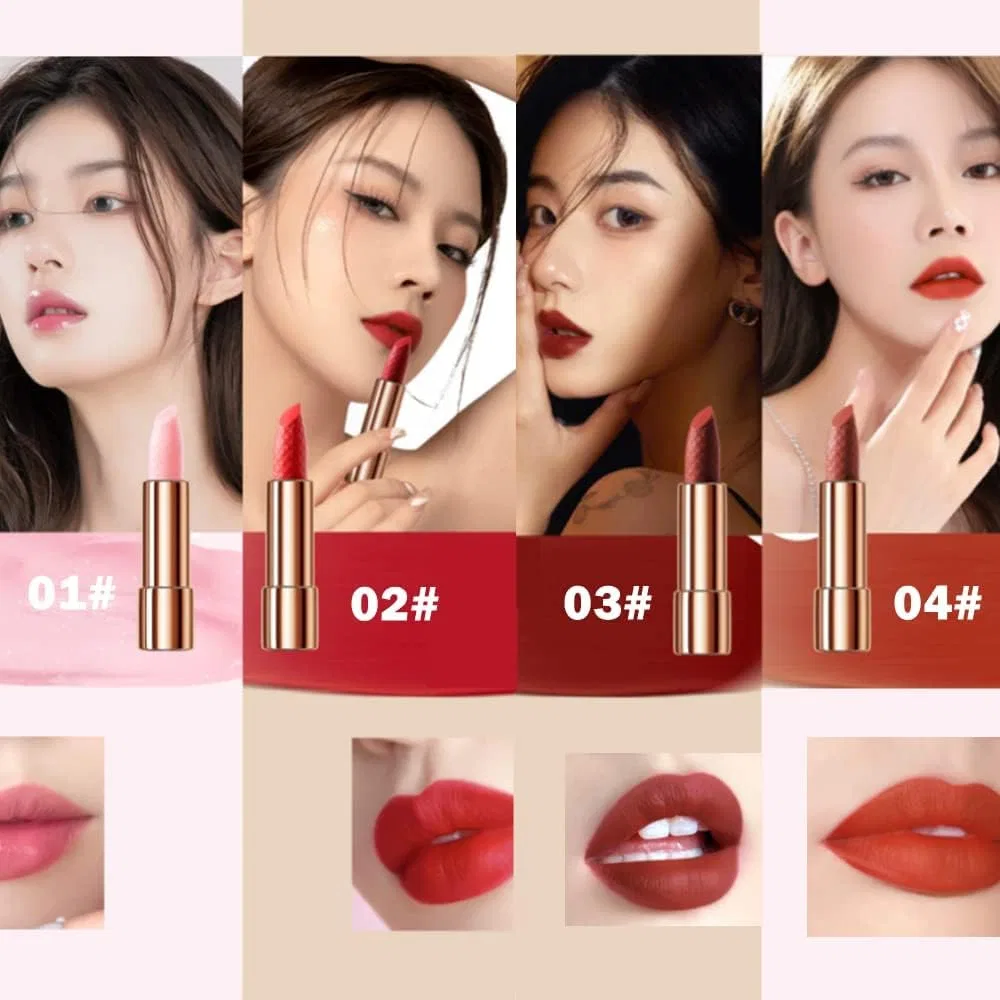 Набор матовых помад Velvet Matte Lipstick Set Goderat 4 шт. с цепочкой Mix-2pcs — фото 3