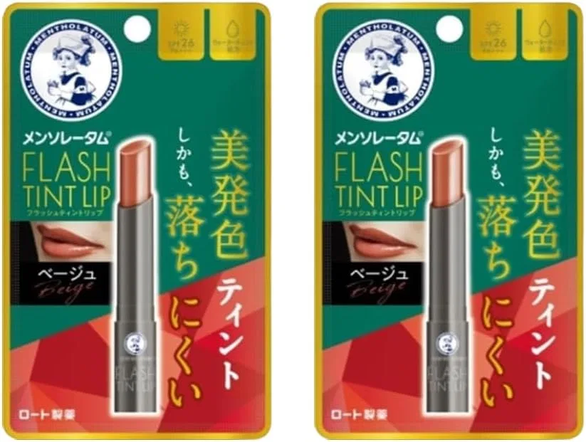 Тинт для губ Mentholatum Flash Tint Trip бежевый, 2 шт