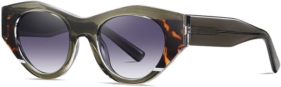 

поляризованные солнцезащитные очки для женщин, очки «кошачий глаз», модные женские солнцезащитные очки из ацетата, летний стиль, леопардовый принт, черные WNCKSQ, Green Leopard Gray