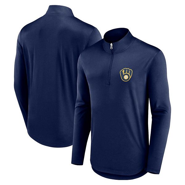 

Толстовка Milwaukee Brewers Fanatics с молнией на четверть Unbranded