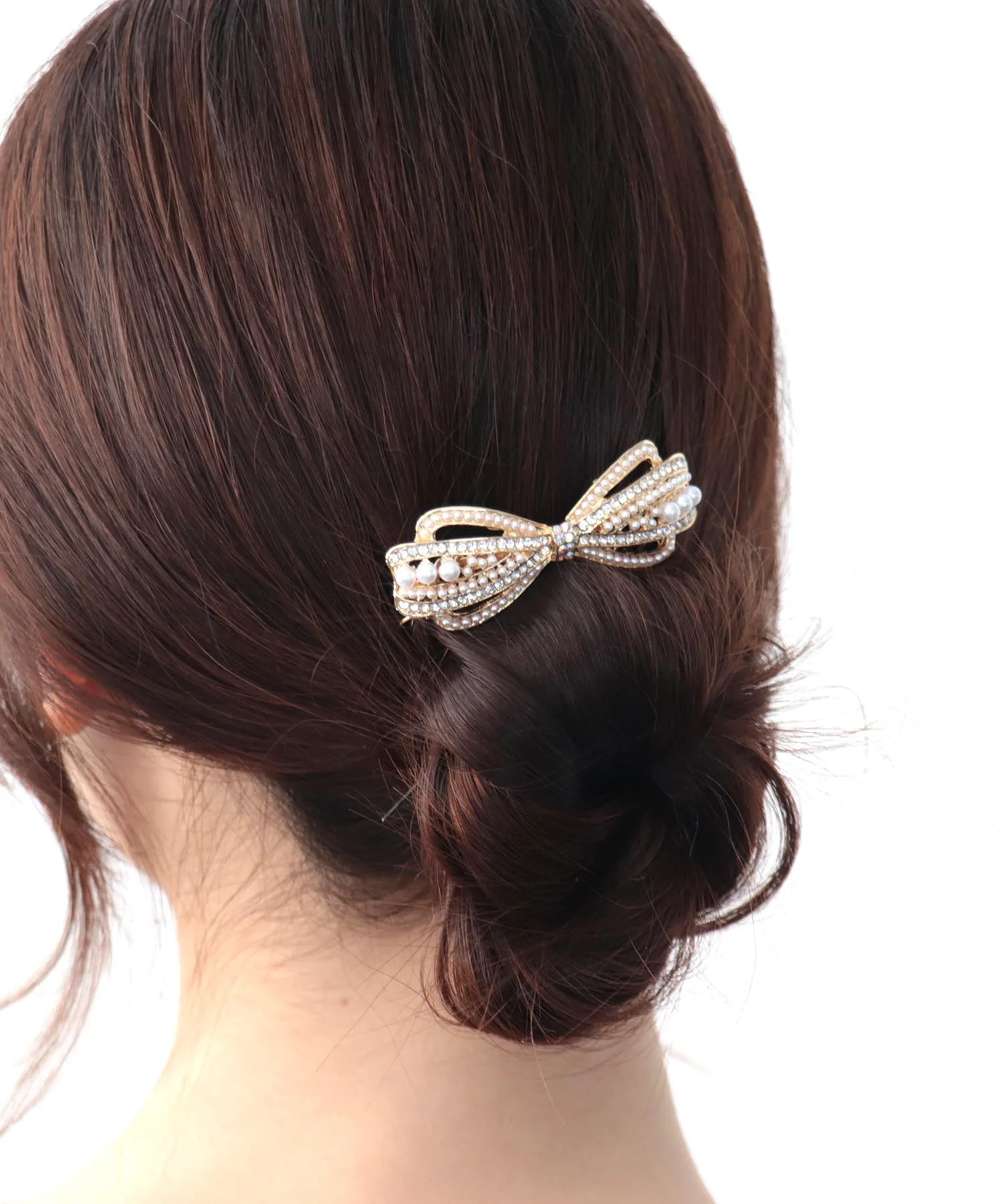 Pearl x Bijou Ribbon Comb Three Four Time, gold — фото 4