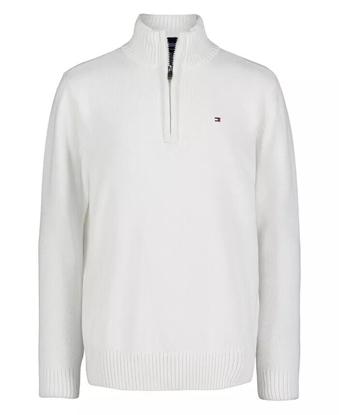 

Однотонный свитер с молнией 1/4 для Big Boys Tommy Hilfiger, черный