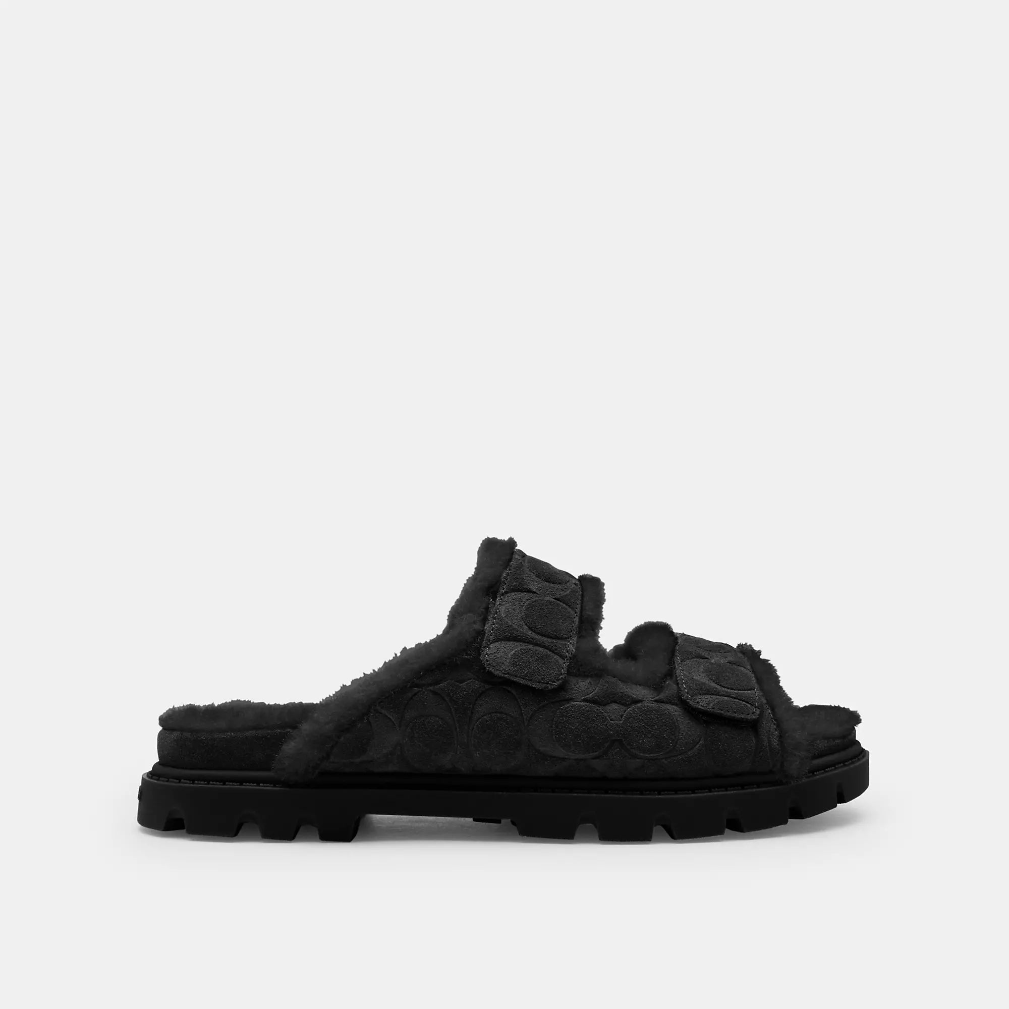 Coach Outlet Two Band Sport Slide In Signature Suede, Tobacco — фото 3