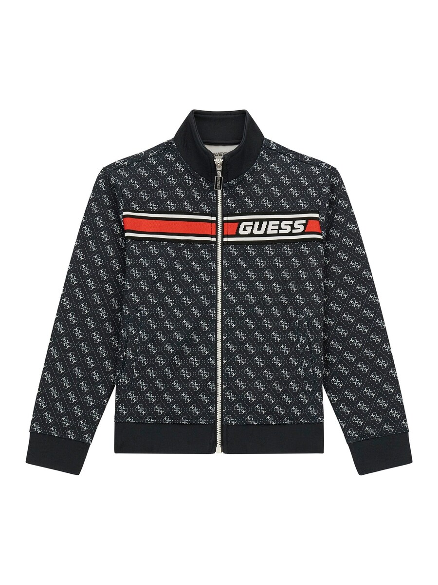 

Толстовка с капюшоном на молнии GUESS, темно-синий