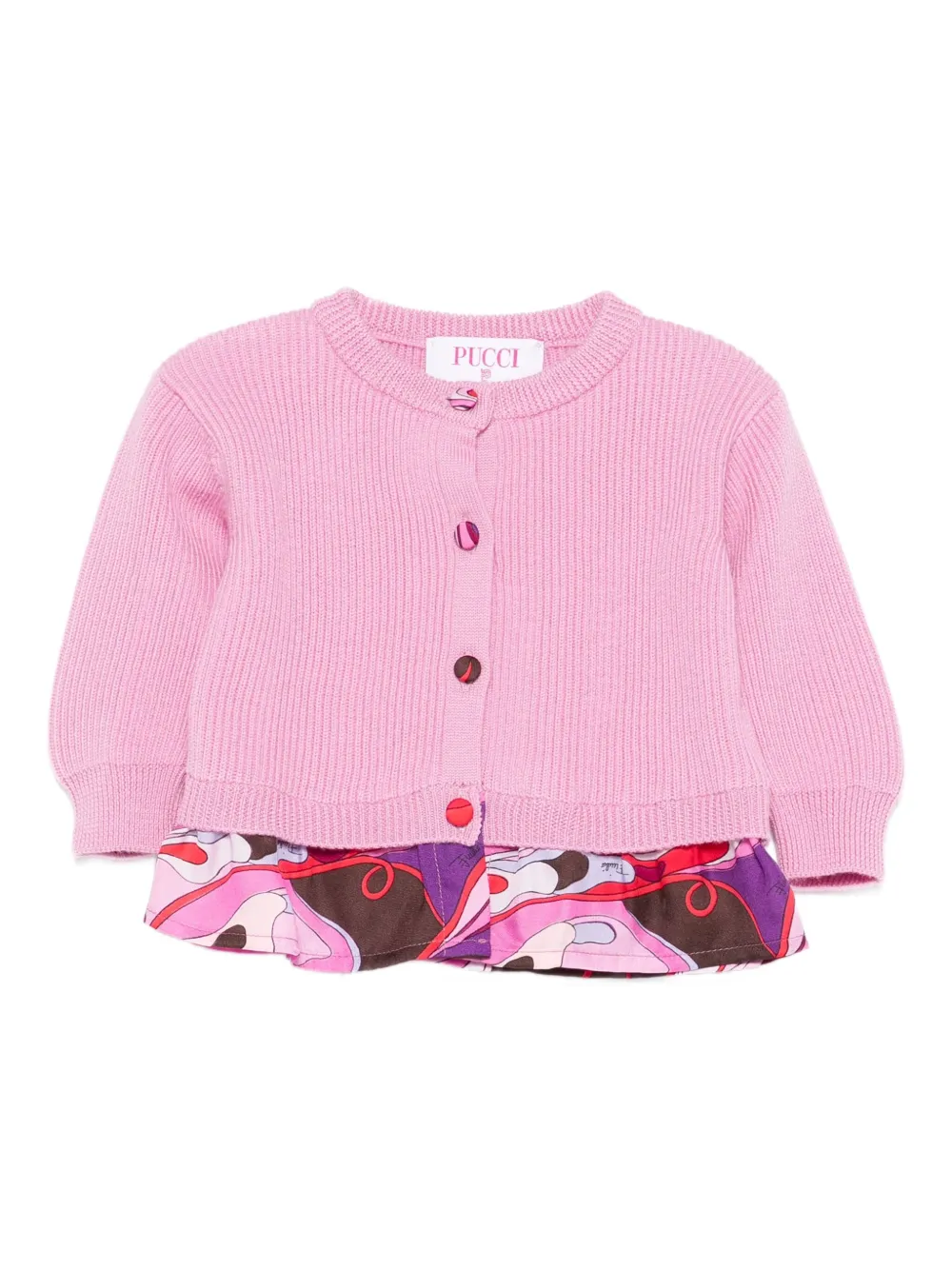 

Кардиган в рубчик PUCCI Junior, розовый