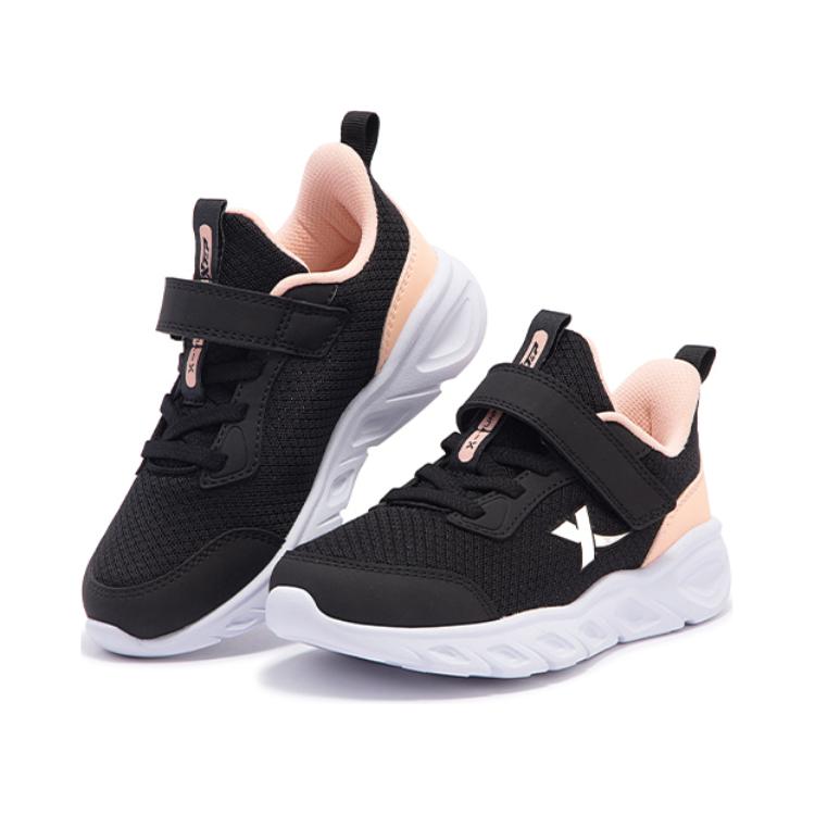 Антискользящие износостойкие низкие детские беговые кроссовки Black Romantic Pink для детей 3-7 лет XTEP, Black/Romantic Pink — фото 3