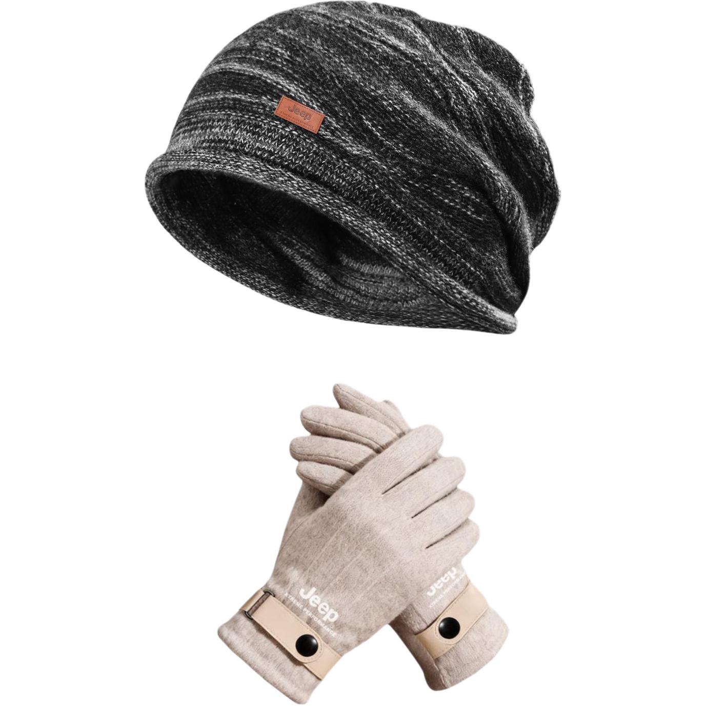 

Кашемировая шапка-бини Unisex Jeep, черный set