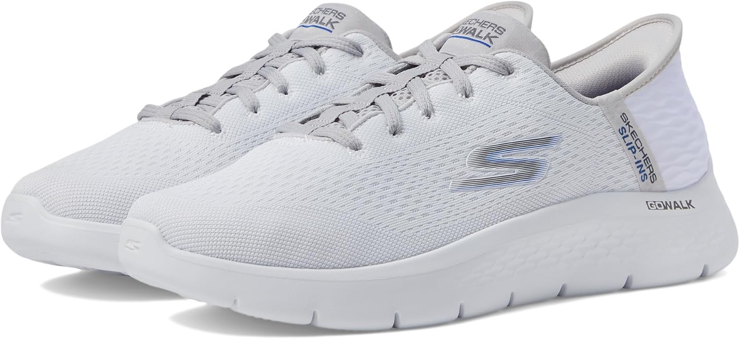 Мужские кроссовки Skechers Go Walk Flex - Новый мир, белый/серый — фото 2