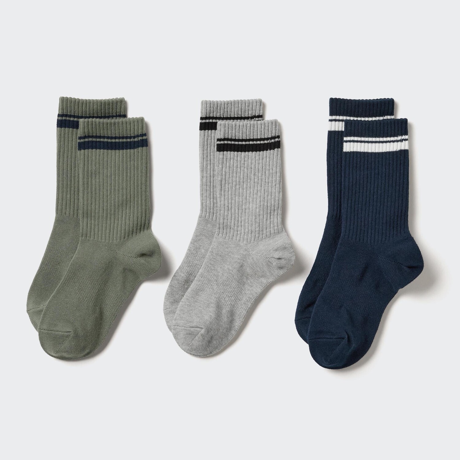 

Набор носков UNIQLO, 3 пары, оливково-зеленый