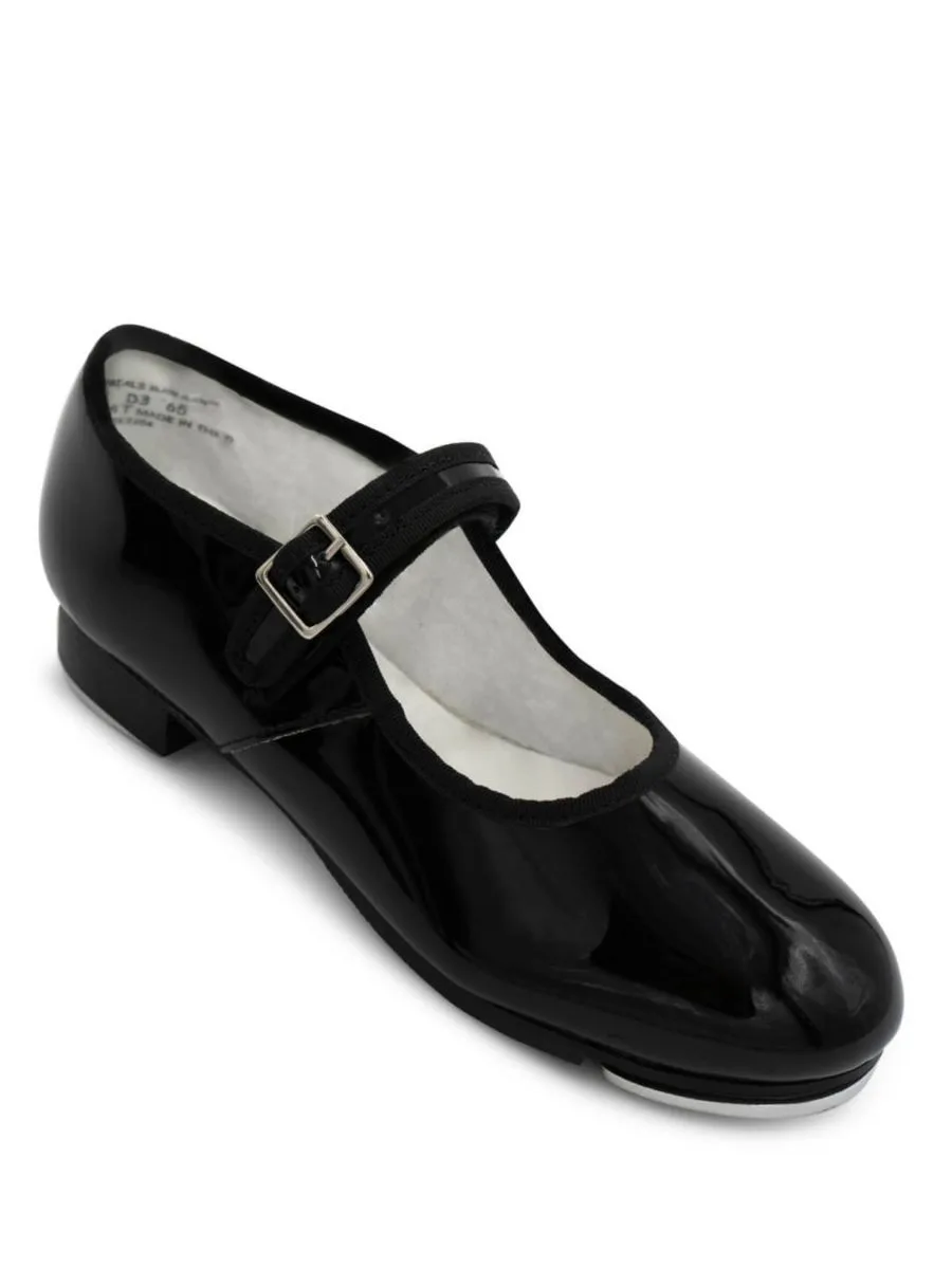 Capezio Девичьи туфли для чечетки Мэри Джейн, черные лакированные — фото 2