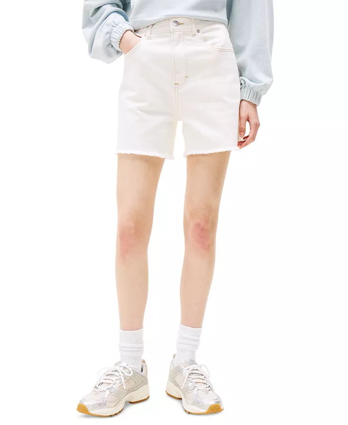 

Женские джинсовые шорты Mom с высокой талией Tommy Jeans, белый