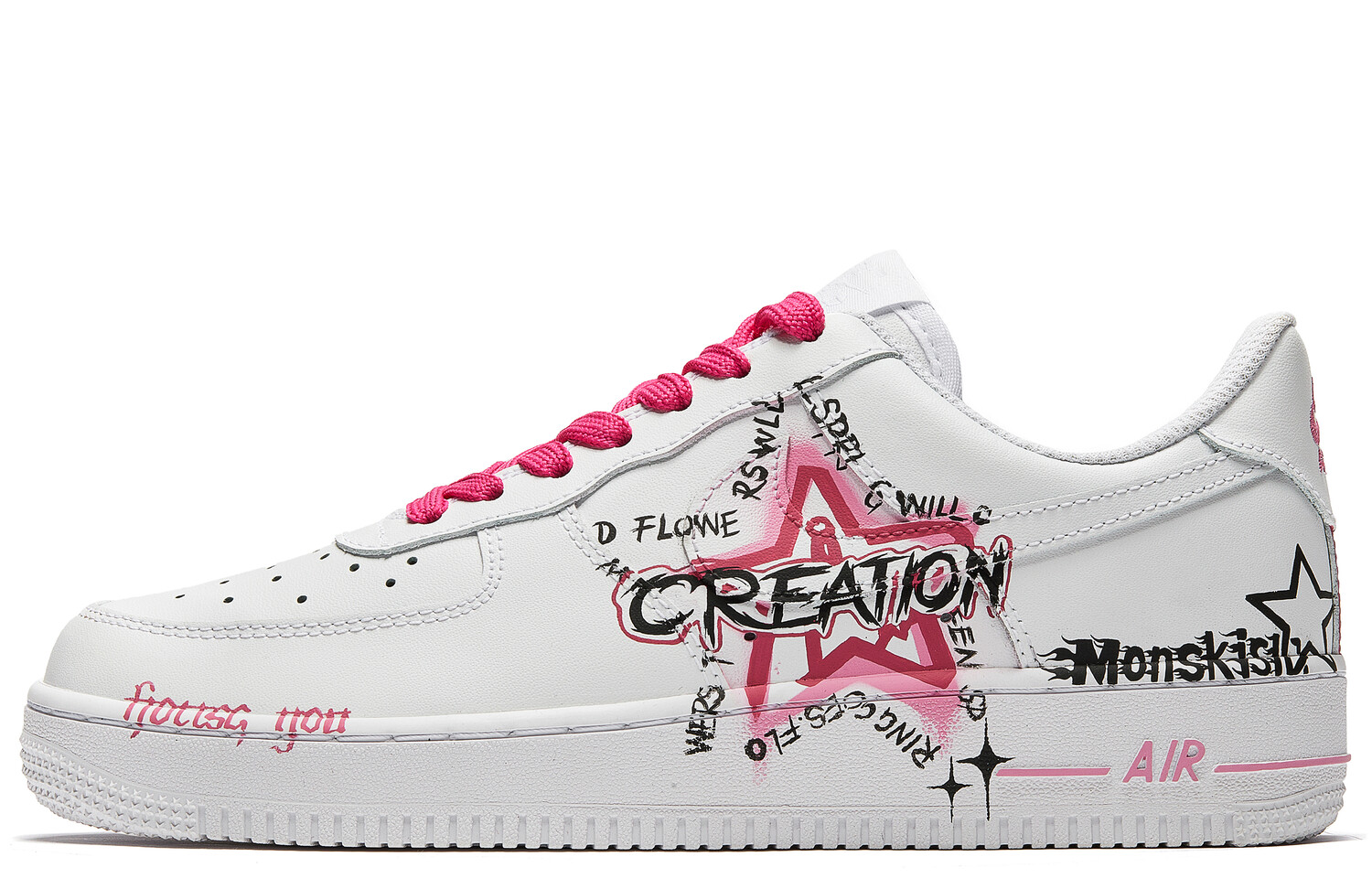 

Кроссовки Nike Air Force 1 Skateboard Shoes Women's Low-Top White Pink, белый