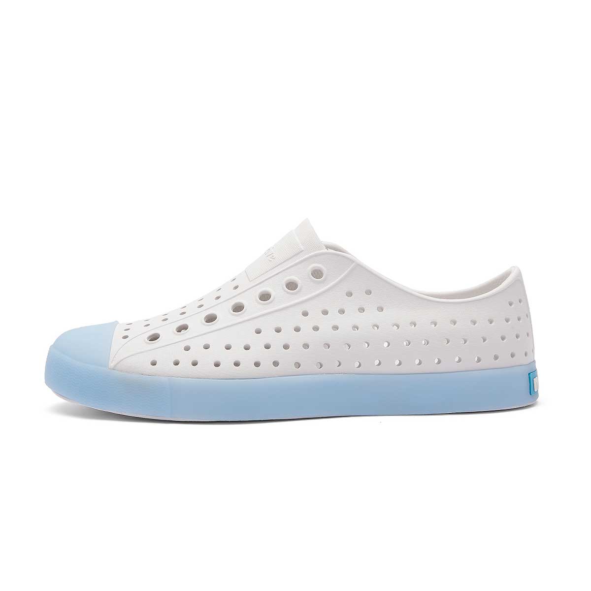 Jefferson Summer Gel Collection Clogs Unisex White Native Shoes, Белый | Голубой пудровый