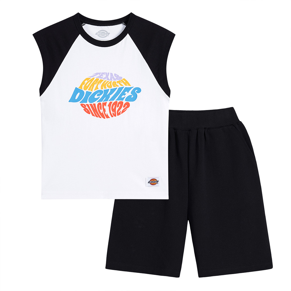 

Повседневная спортивная одежда для детей Dickies, белый/черный