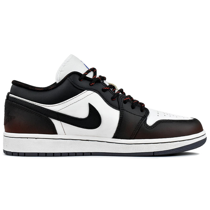 Jordan Air 1 износостойкие и легкие низкие кеды Vintage баскетбольные мужские Black White — фото 3