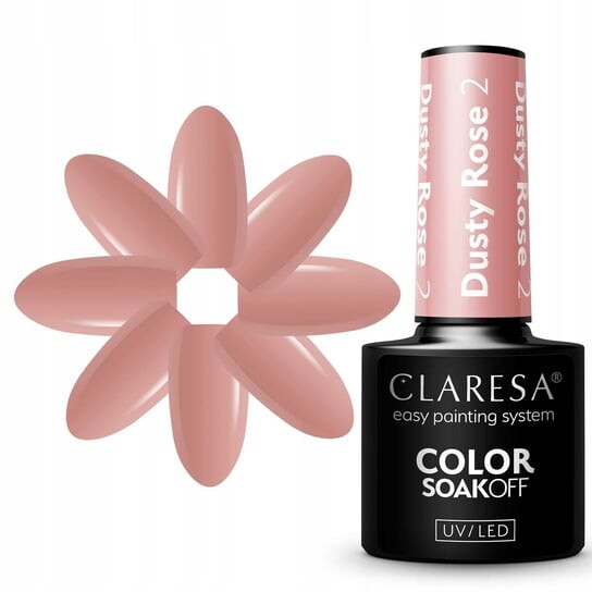 

Гибридный лак для ногтей, Dusty Rose 2 Claresa